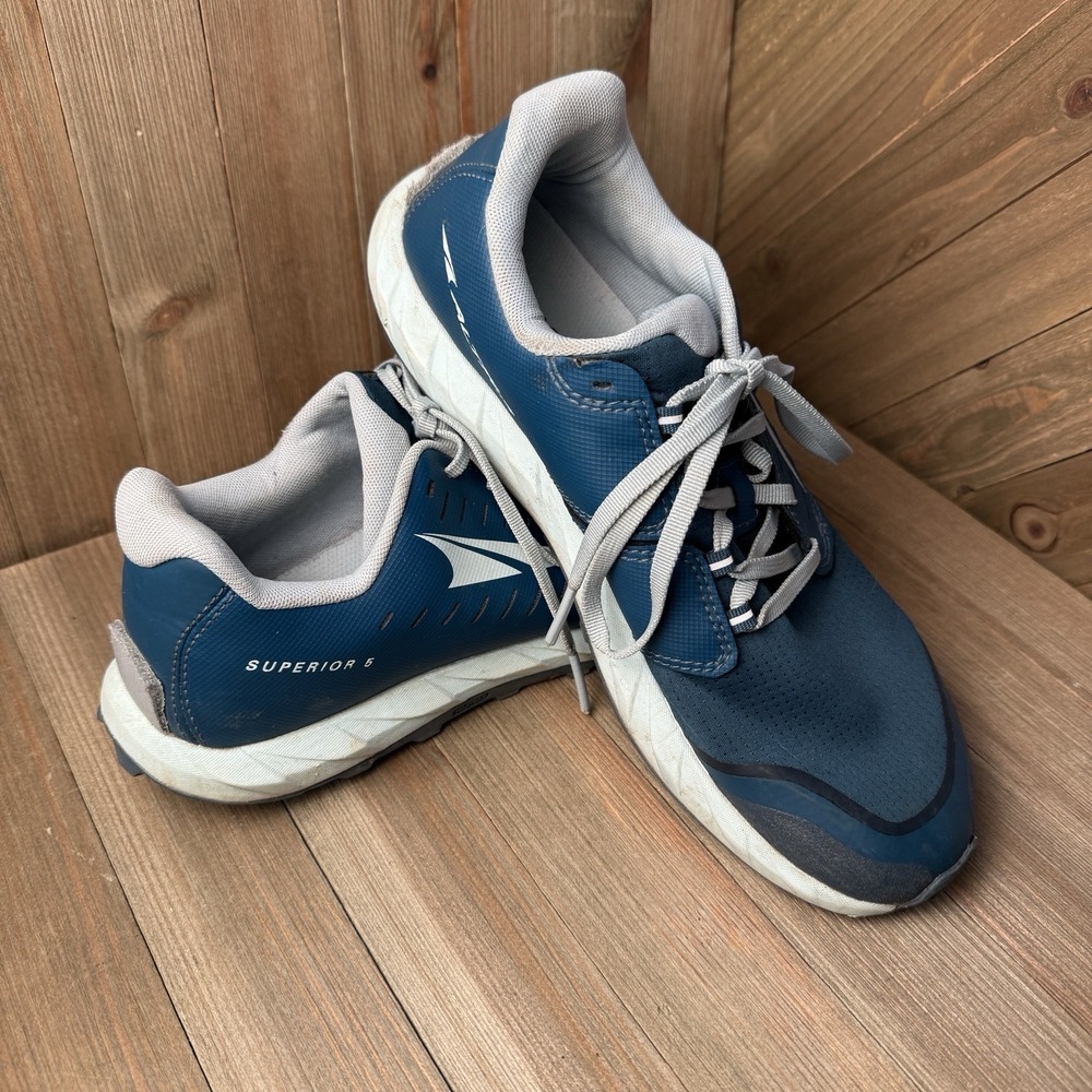 Altra Women's Superior 5 Size 9.5‎ Teal Gray Trail Running Shoes Wide Toe Box